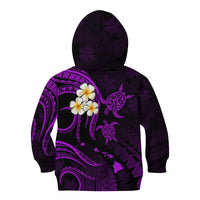 Hawaii Kid Hoodie Maui Islands Pacific Plumeria Purple Vibe LT9 - Polynesian Pride