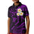 Hawaii Kid Polo Shirt Maui Islands Pacific Plumeria Purple Vibe LT9 Kid Purple - Polynesian Pride
