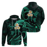 Hawaii Hoodie Maui Islands Pacific Plumeria Turquoise Vibe LT9 - Polynesian Pride