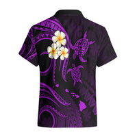 Personalised Maui Hawaii Hawaiian Shirt Polynesian Tattoo and Pacific Plumeria Purple Vibe LT9 - Polynesian Pride