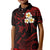 Personalised Maui Hawaii Kid Polo Shirt Polynesian Tattoo and Pacific Plumeria Red Vibe LT9 Kid Red - Polynesian Pride
