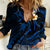Hawaii Women Casual Shirt Oahu Islands Pacific Plumeria Blue Vibe LT9 Female Blue - Polynesian Pride
