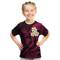Hawaii Kid T Shirt Oahu Islands Pacific Plumeria Pink Vibe LT9 Pink - Polynesian Pride