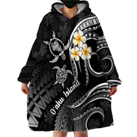 Hawaii Wearable Blanket Hoodie Oahu Islands Pacific Plumeria White Vibe LT9 - Polynesian Pride