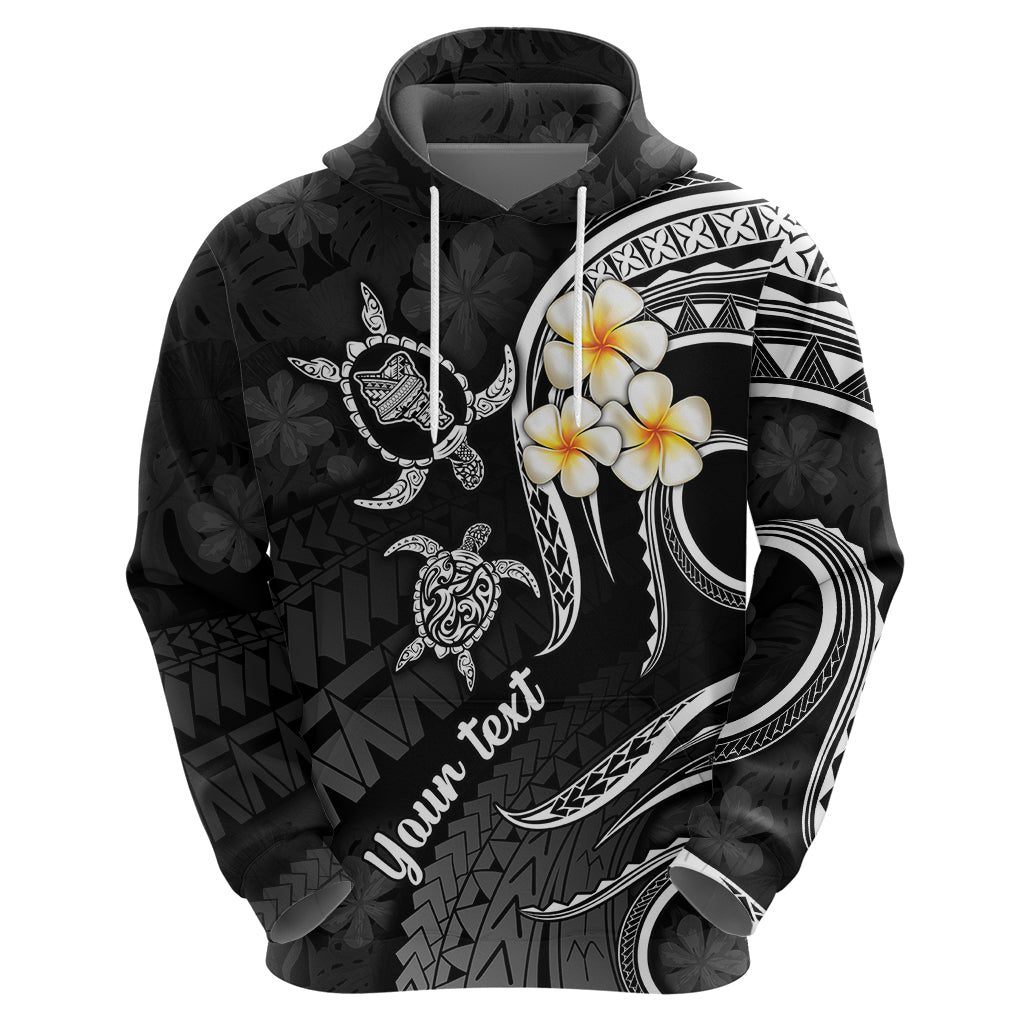 Custom Oahu Hawaii Hoodie Polynesian Tattoo and Pacific Plumeria White Vibe LT9 - Polynesian Pride