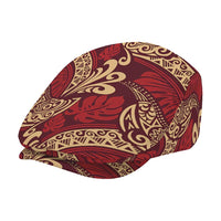 Luxury Red Monstera Jeff Hat Polynesian Tribal Pattern LT01 - Polynesian Pride