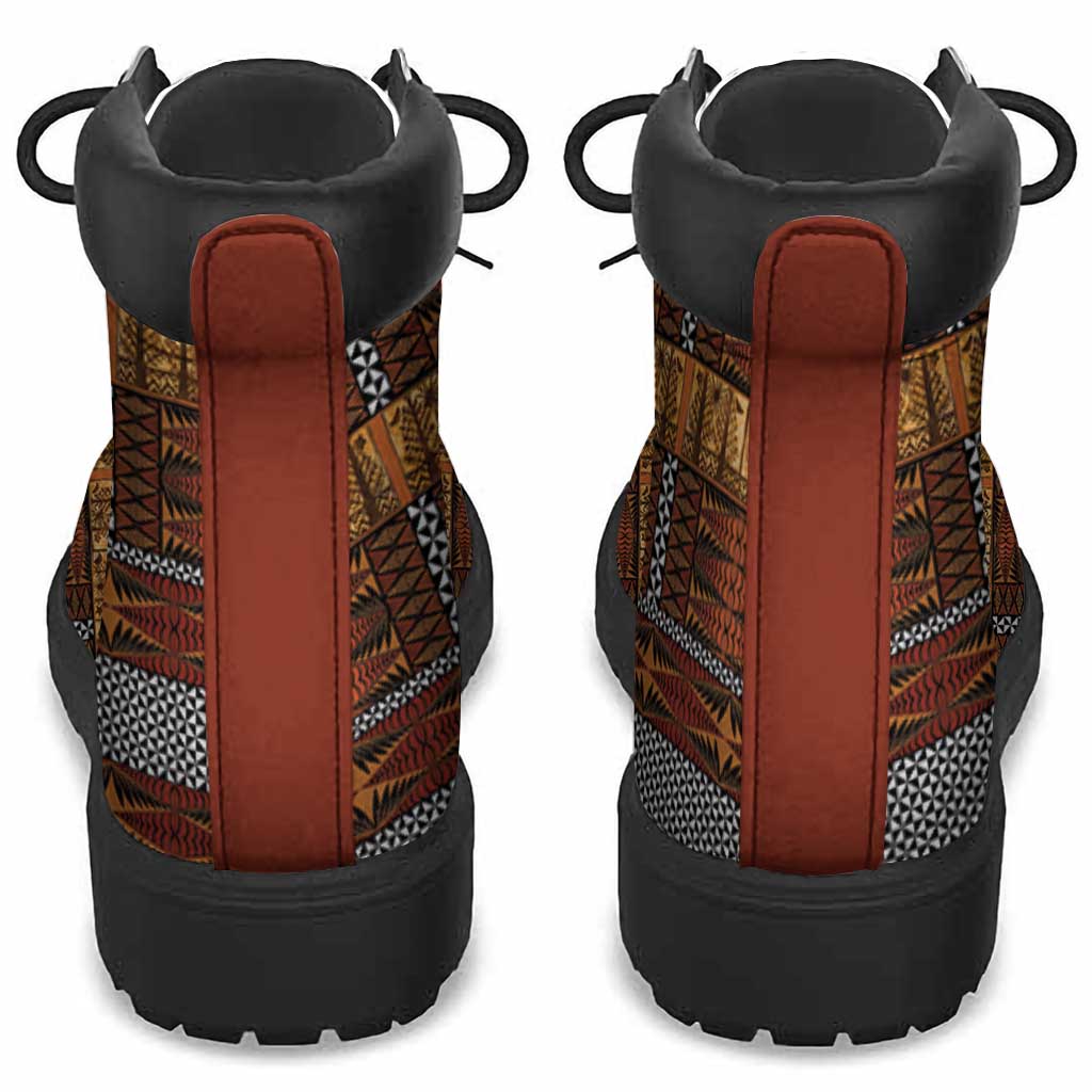 Malo e Lelei Tonga All Season Boots Tongan Ngatu Tapa Cloth LT14 - Polynesian Pride