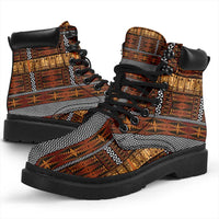 Malo e Lelei Tonga All Season Boots Tongan Ngatu Tapa Cloth LT14 - Polynesian Pride