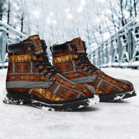 Malo e Lelei Tonga All Season Boots Tongan Ngatu Tapa Cloth LT14 - Polynesian Pride