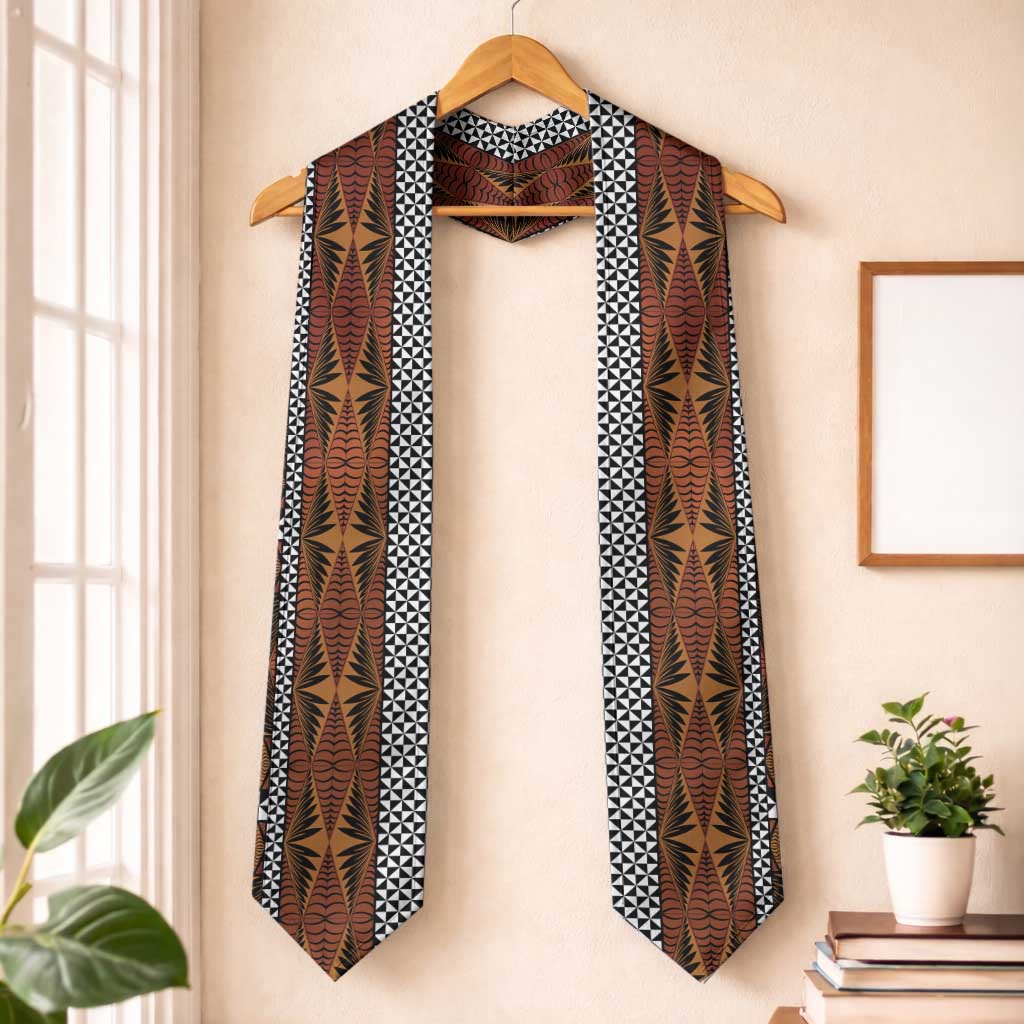 Malo e Lelei Tonga Graduation Stole Tongan Ngatu Tapa Cloth - Polynesian Pride