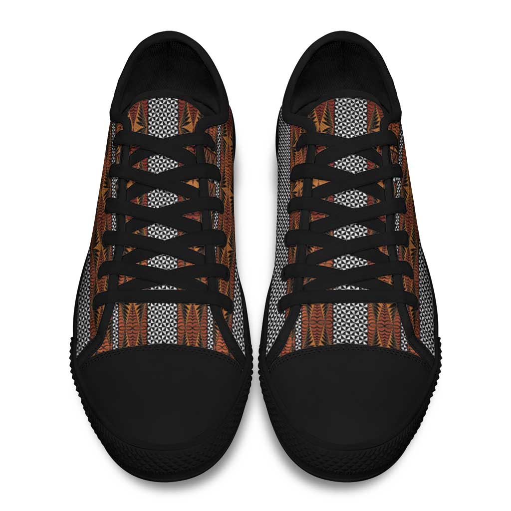 Malo e Lelei Tonga Low Top Shoes Tongan Ngatu Tapa Cloth LT14 - Polynesian Pride