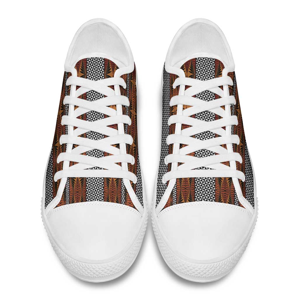 Malo e Lelei Tonga Low Top Shoes Tongan Ngatu Tapa Cloth LT14 - Polynesian Pride