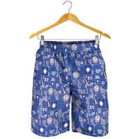 Marshall Islands Merry Christmas Shorts for Men Pacific Patchwork Xmas Vibes - Polynesian Pride