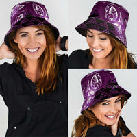 Matariki New Zealand Bucket Hat NZ Niho Taniwha Maori New Year Purple Galaxy LT14 - Polynesian Pride