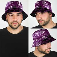 Matariki New Zealand Bucket Hat NZ Niho Taniwha Maori New Year Purple Galaxy LT14 - Polynesian Pride