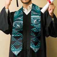 Matariki New Zealand Graduation Stole NZ Niho Taniwha Maori New Year Cyan Galaxy LT14 - Polynesian Pride