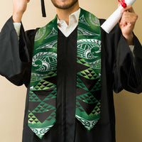 Matariki New Zealand Graduation Stole NZ Niho Taniwha Maori New Year Green Galaxy LT14 - Polynesian Pride