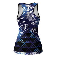 Matariki New Zealand Hollow Tank Top NZ Niho Taniwha Maori New Year Blue Galaxy LT14 - Polynesian Pride