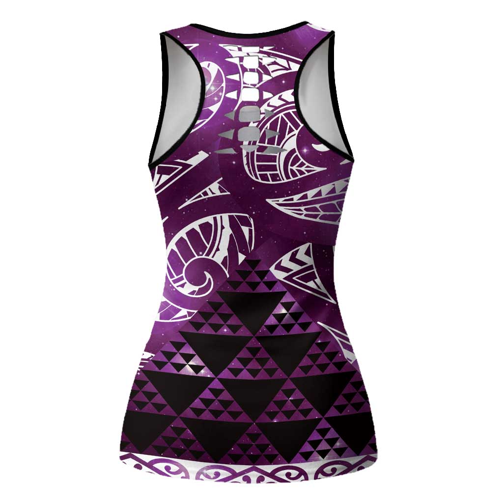 Matariki New Zealand Hollow Tank Top NZ Niho Taniwha Maori New Year Purple Galaxy