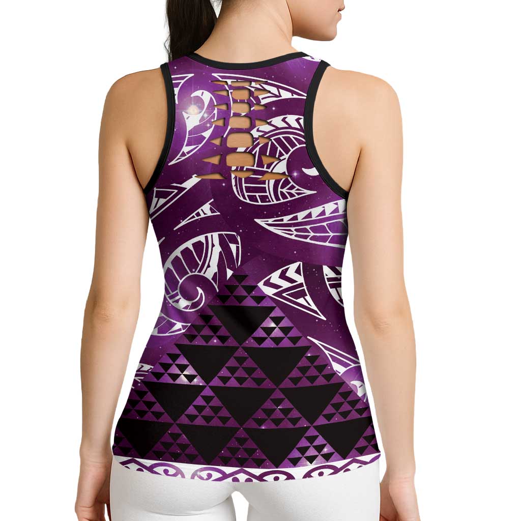 Matariki New Zealand Hollow Tank Top NZ Niho Taniwha Maori New Year Purple Galaxy