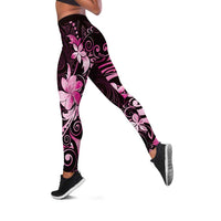Matariki New Zealand Leggings Maori Pattern Pink Galaxy - Polynesian Pride