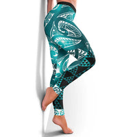Matariki New Zealand Leggings NZ Niho Taniwha Maori New Year Cyan Galaxy LT14 - Polynesian Pride