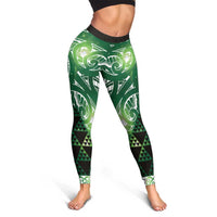 Matariki New Zealand Leggings NZ Niho Taniwha Maori New Year Green Galaxy LT14 - Polynesian Pride