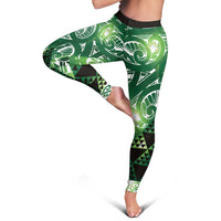 Matariki New Zealand Leggings NZ Niho Taniwha Maori New Year Green Galaxy LT14 - Polynesian Pride