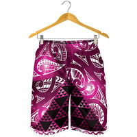 Matariki New Zealand Shorts for Men NZ Niho Taniwha Maori New Year Pink Galaxy LT14 - Polynesian Pride
