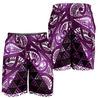 Matariki New Zealand Shorts for Men NZ Niho Taniwha Maori New Year Purple Galaxy