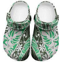 Matie Tahiti Tiare Monstera Clogs Shoes Polynesian Pattern Curve Style - Polynesian Pride