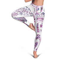 Mawhero Paua Shell Kowhaiwhai Taniko Leggings Manta Ray Shark-Turtle Maori Tribal Style LT9 - Polynesian Pride