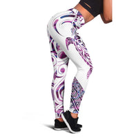 Mawhero Paua Shell Kowhaiwhai Taniko Leggings Turtle Tattoo Maori Tribal Style LT9 - Polynesian Pride