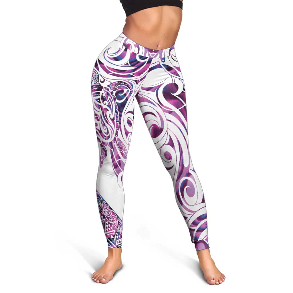 Mawhero Paua Shell Kowhaiwhai Taniko Leggings Turtle Tattoo Maori Tribal Style LT9 - Polynesian Pride