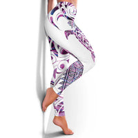 Mawhero Paua Shell Kowhaiwhai Taniko Leggings Turtle Tattoo Maori Tribal Style LT9 - Polynesian Pride