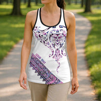 Mawhero Paua Shell Kowhaiwhai Taniko Personalised Hollow Tank Top Manta Ray Shark-Turtle Maori Tribal Style
