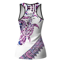 Mawhero Paua Shell Kowhaiwhai Taniko Personalised Hollow Tank Top Turtle Tattoo Maori Tribal Style