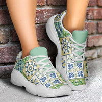 Mele Kalikimaka Hawaii Christmas Chunky Sneakers Omaomao Seamless Floral Motif - Polynesian Pride