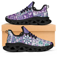 Mele Kalikimaka Hawaii Christmas Clunky Sneakers Poni Seamless Floral Motif - Polynesian Pride