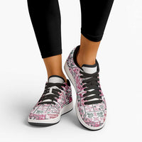 Mele Kalikimaka Hawaii Christmas Low Sneakers Akala Seamless Floral Motif - Polynesian Pride