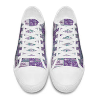 Mele Kalikimaka Hawaii Christmas Low Top Shoes Poni Seamless Floral Motif - Polynesian Pride