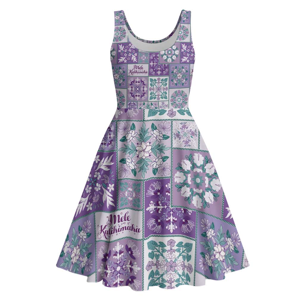 Mele Kalikimaka Hawaii Christmas Midi Dress Poni Seamless Floral Motif - Polynesian Pride