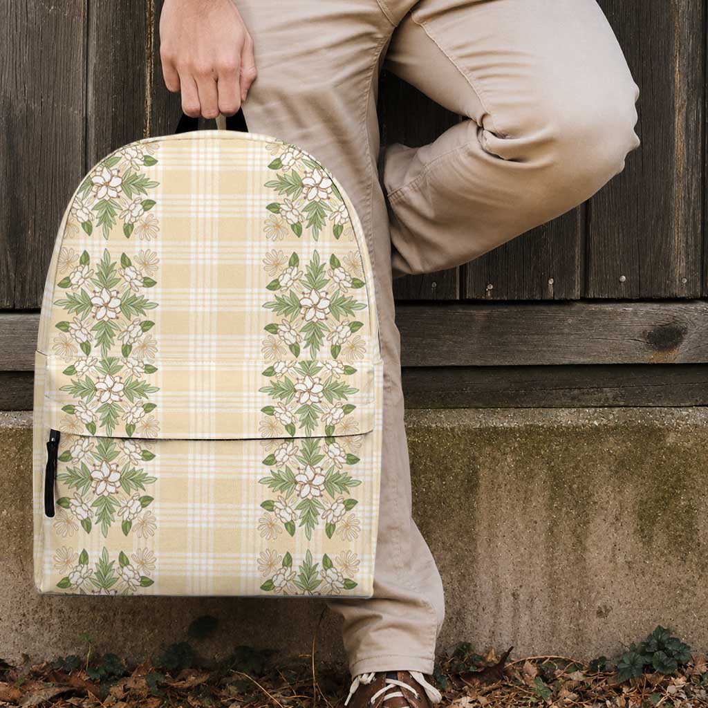 Melemele Ahiahia Hawai'i Palaka Squares Maile Leaf Backpack Flowers Hawaiian Quilt Patterns LT9 - Polynesian Pride