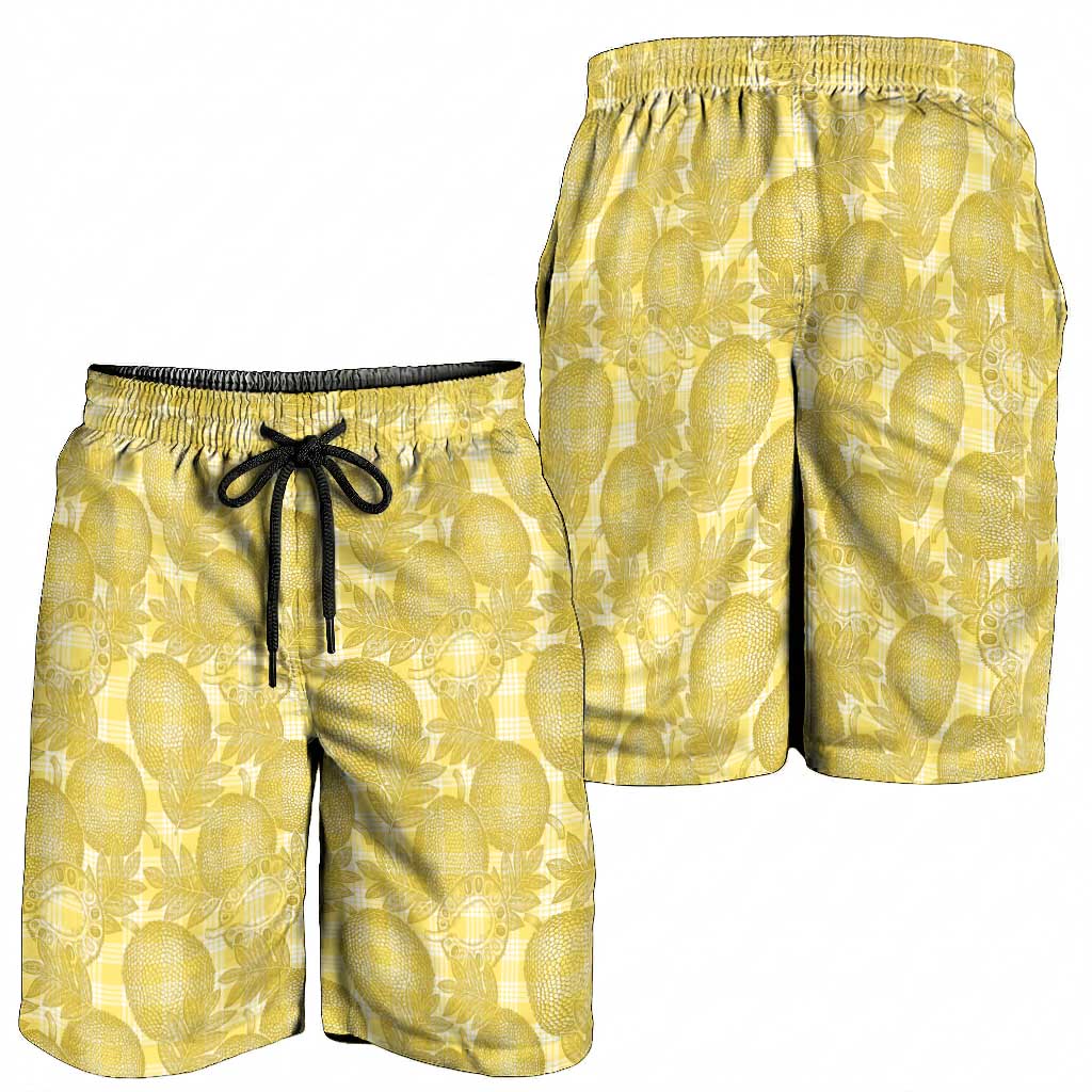 Melemele Hawaii Breadfruit Palaka Motifs Shorts for Men LT14 - Polynesian Pride