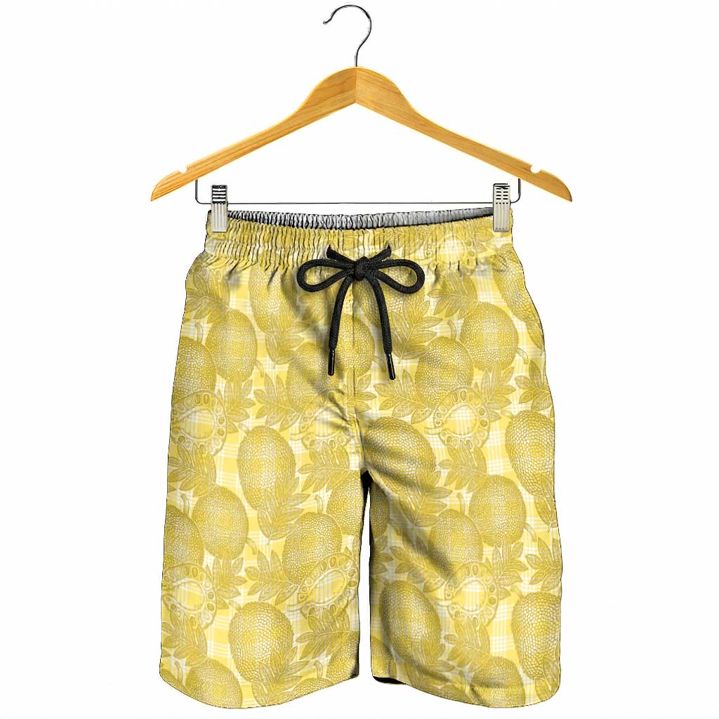 Melemele Hawaii Breadfruit Palaka Motifs Shorts for Men LT14 - Polynesian Pride