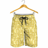 Melemele Hawaii Breadfruit Palaka Motifs Shorts for Men LT14 - Polynesian Pride