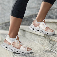 Mocha Mousse Aloha Hawaii Clunky Sneakers Monstera Hibiscus Plumeria Seamless Vibes - Polynesian Pride