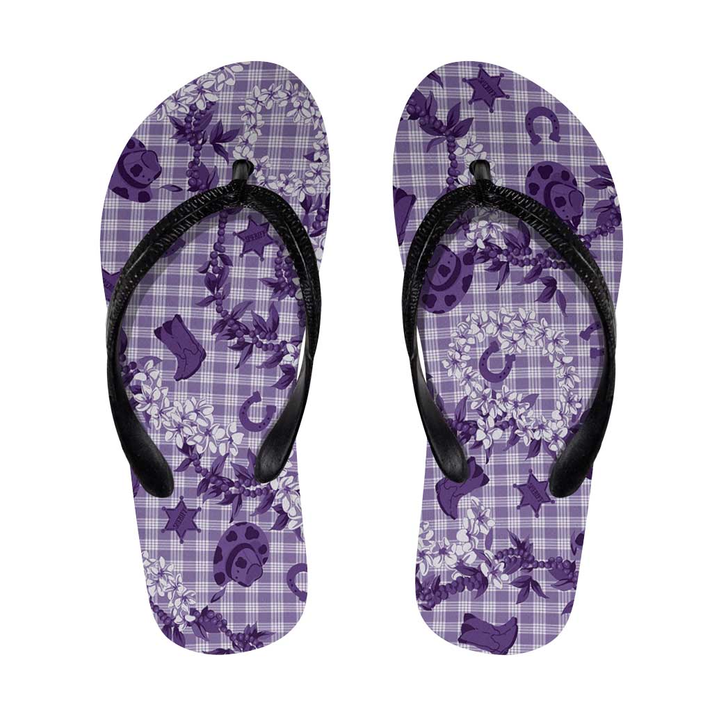 Mokihana Maile Ilima Leis Paniolo Palaka Flip Flops Hawaiian Poni Spirit - Polynesian Pride