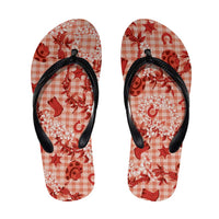 Mokihana Maile Ilima Leis Paniolo Palaka Flip Flops Hawaiian Ulaula Spirit - Polynesian Pride