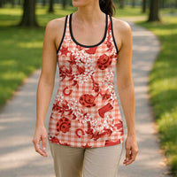 Mokihana Maile Ilima Leis Paniolo Palaka Hollow Tank Top Hawaiian Ulaula Spirit - Polynesian Pride